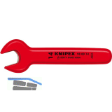 KNIPEX Einmaulschl�ssel isoliert, SW 10 mm, Maulstellung 15�, L=105 mm
