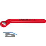 KNIPEX Ringschl�ssel gekr�pft isoliert SW 19 mm, H�he Kr�pfung 28 mm, L=225 mm