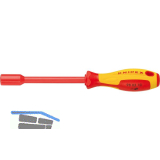 KNIPEX VDE-Steckschl�ssel gerade 9803, SW 5 mm, 2K-Griff isoliert, L=230 mm