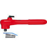 KNIPEX Umschaltknarre isoliert 9831 mit Vierkant 3/8", links/rechts umschaltbar