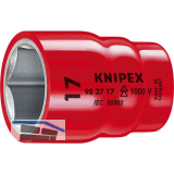 KNIPEX Steckschl�ssel-Einsatz isoliert 9837, 3/8" f�r 6-kant, SW 12 mm