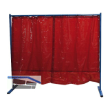 KEMPER Schwei�erschutzwand 1-teilig Breite 2.10 m rot