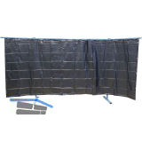 KEMPER Schwei�erschutzwand 3-teilig Breite 3.80 m dunkelgr�n