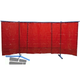 KEMPER Schwei�erschutzwand 3-teilig Breite 3.80 m rot