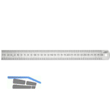HELIOS PREISSER Stahlma�stab biegsam 300 x 15 x 0,5 mm Inox Genauigkeit II