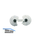 Radienschablone 7.5-15 mm 16 Blatt zum Messen von Innen- und Au�enradien