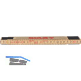 SOLA Holz-Gliederma�stab 10 Glieder mit Feder 2 m EG-Pr�fzeichen Genauigkeit III