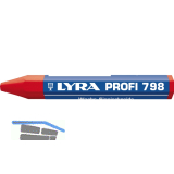 LYRA Wachskreide 798 Sechskantform rot Inhalt 12 St�ck