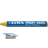 LYRA Wachskreide 4920 Plast-O-Glas runde Form gelb Inhalt 12 St�ck