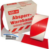 Absperrband rot/wei� B= 80mm L=500m St�rke 30�