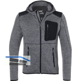 K�BLER Strickjacke Light Form 1441 mittelgrau/schwarz XL