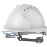 JSP Industrieschutzhelm EVO�3 EN 397 OneTouch-Gleitverschluss Farbe wei�