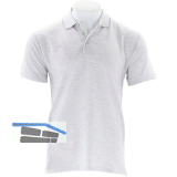 FRUIT OF THE LOOM Polo-Shirt Piqu� Type F502 grau meliert L