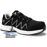 JORI Sicherheitshalbschuh Speedy Black-Silver Low ESD S1P 43
