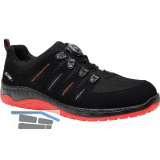 ELTEN Sicherheitshalbschuh Maddox BOA Black-Red low ESD S3 39