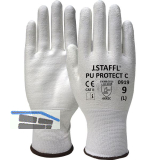 STAFFL Schnitt-Schutzhandschuh PU Protect C wei� Gr��e 9