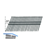 ALSAFIX Nagelstreifen 3,1x80 mm verzinkt Kunststoffgebunden 20 Grad (2200 St�ck)