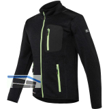 K�BLER Strickjacke Form 1441 schwarz/neongr�n XL