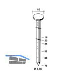 ALSAFIX Dachpappnagelrollen L�nge 32 mm Drahtgebunden 16 Grad (7200 St�ck)