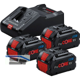 BOSCH Akku-Starterkit ProCore 18 Volt / 3 x 8 Ah Akkus u. Ladeger�t GAL 1880
