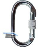 TEUFELBERGER Schraub-Karabiner Stahl Oval SL Silber �ffnungsweite 18 mm