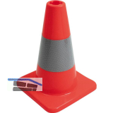 Leitkegel aus PVC 35 cm rot/wei� tagesleuchtend