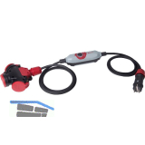 PCE Personenschutzadapter PRCD-S+Stecker u. Kupplung IP 44