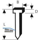 BOSCH N�gel Typ 47 L�nge 23 mm Breite 1,8 mm