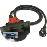 PCE Verl�ngerungskabel 3-fach H07RN-F 3G1.5 L�nge 1.5 m IP44