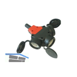 PCE Gummih�ngekupplung 3-fach 16 Ampere 250 Volt IP44