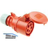 PCE Euro Kupplungssteckdose Shark 5-polig 32 Ampere IP44