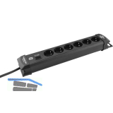 BRENNENSTUHL 6-fach Verteiler schwarz mit Schalter L�nge 410 mm