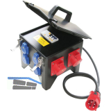 PCE Mobilverteiler Vollgummi Spitz tragbar 5G2,5 4x250V/2x400V+FI IP44