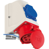 PCE Wandsteckdose Combo 250V/400V IP44