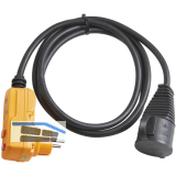 BRENNENSTUHL Personenschutzadapter-Leitung 2 m H07RN-F 3G1,5 schwarz