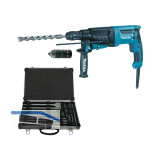 MAKITA Bohrhammer HR2630TX 800 Watt SDS Plus+17 tlg. Bohr-u. Mei�elkassette