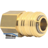 Euro Druckluft Kupplung aus Messing mit Innengewinde 1/4"