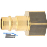 Euro Druckluft Stecknippel aus Messing mit Innengewinde 1/2"