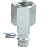 JWL Euro Druckluft Stecknippel aus Stahl mit Innengewinde 1/4"