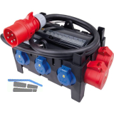 PCE Mobilverteiler Kunststoff Ischl tragbar 32A 6x250V/3x400V+FI IP44