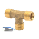 Druckluft T St�ck mit AG 3/8" aus Messing