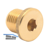 Druckluft Blindstopfen mit AG 1/4" aus Messing (vernickelt)