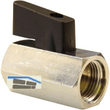 Kugelhahn mit beidseitigem IG 3/8" mit kurzem Hebel