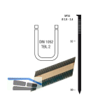 Nagelstreifen NP34 2,8 x 70 mm HBK blank geharzt Papiergebunden 34 Grad