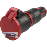 PCE Schutzkontaktkupplung KD TOPTAURUS2 Gummi 2-polig IP54 rot/schwarz