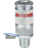 JWL Stahlkupplung DN 7,8 BSP mit Au�engewinde 1/2"