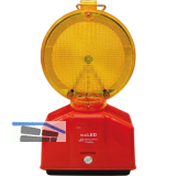 LED Baustellenleuchte gelb/gelbe Linse mit Blink- oder Dauerlicht