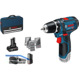 BOSCH Akku-Bohrschrauber GSR 12V-15 12 Volt / 2,0 /4,0Ah(IEC) Li-Ion+Zubeh�r-Set