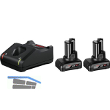 BOSCH Akku-Starterkit 12 Volt / 2 St�ck 6,0 Ah Akkus und Ladeger�t GAL12V-40