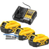 DEWALT Akku-Starterkit-Set DCB1104P3-QW 18 Volt/ 3 St�ck 5Ah Akkus und Ladeger�t